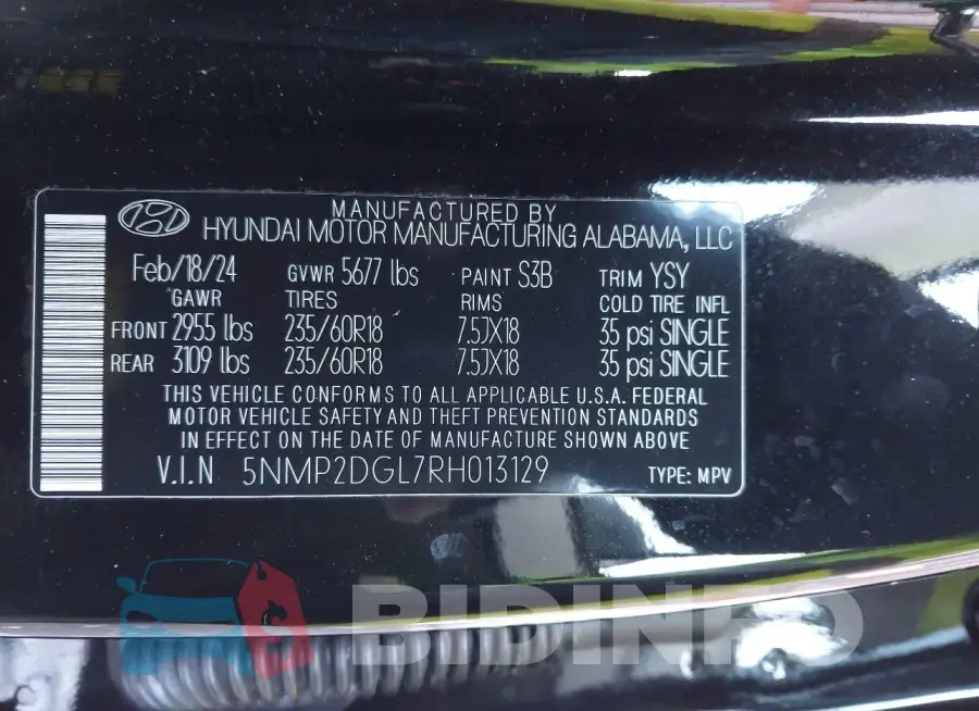 5NMP2DGL7RH013129 Photo# 9
