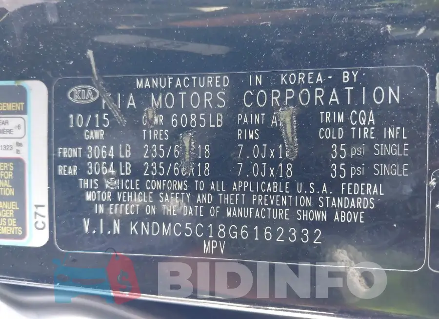 KNDMC5C18G6162332 Photo# 9