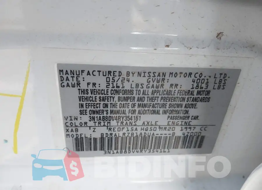 3N1AB8DV4RY354161 Photo# 9