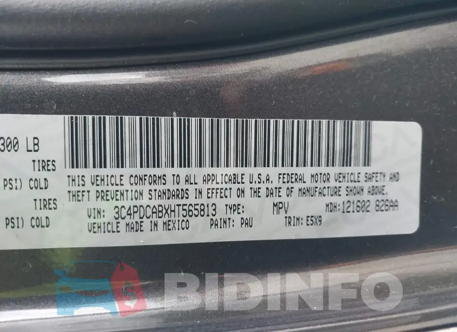 3C4PDCABXHT565813 Photo# 9