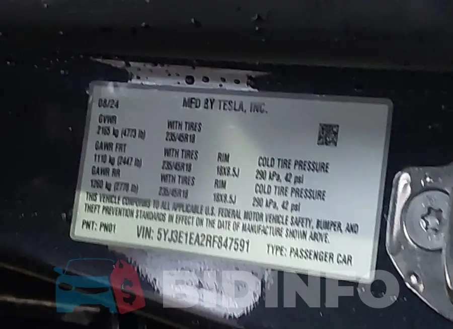 5YJ3E1EA2RF847591 Photo# 9