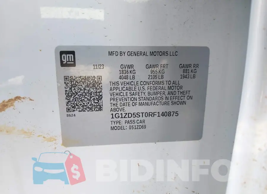 1G1ZD5ST0RF140875 Photo# 9