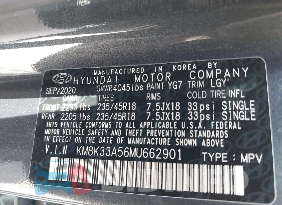 KM8K33A56MU662901 Photo# 9