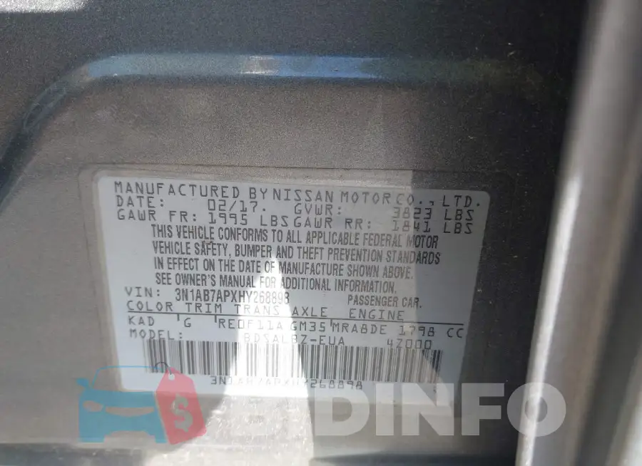 3N1AB7APXHY268898 Photo# 9