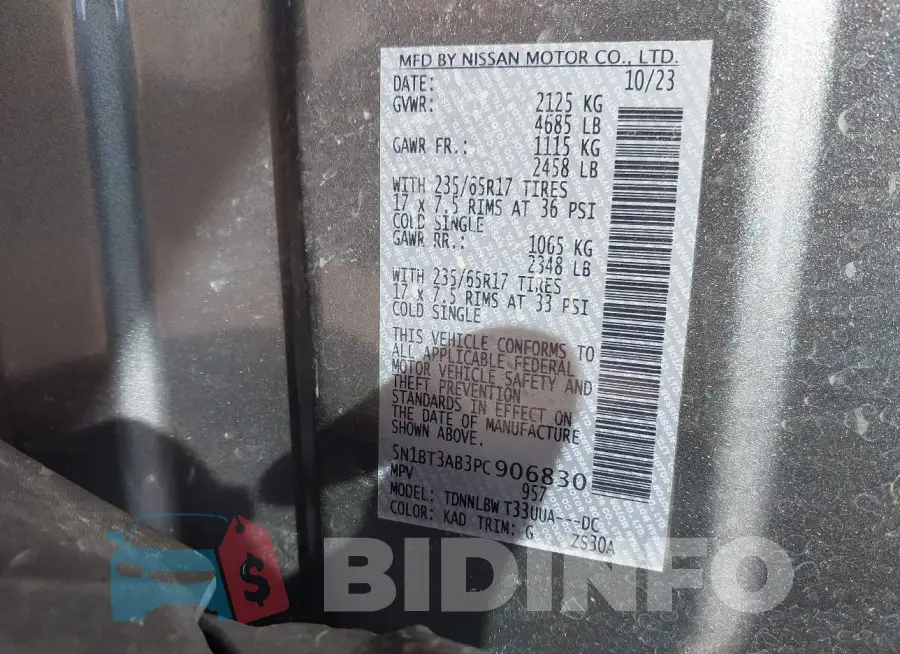 5N1BT3AB3PC906830 Photo# 9