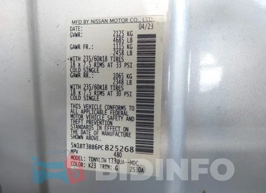 5N1BT3BB6PC825268 Photo# 9