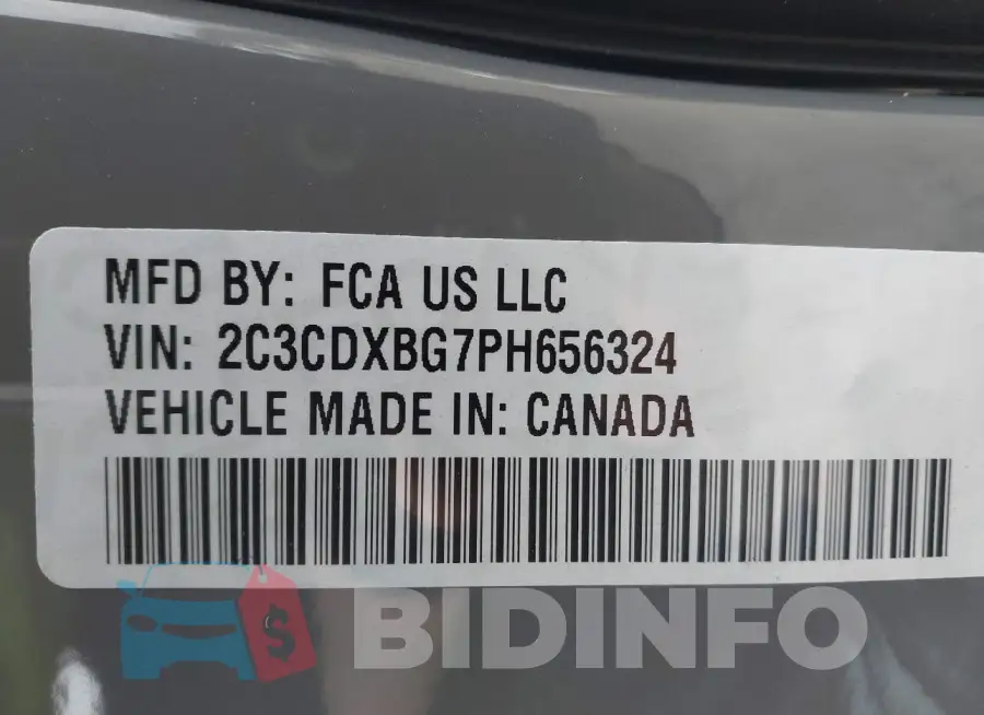 2C3CDXBG7PH656324 Photo# 9