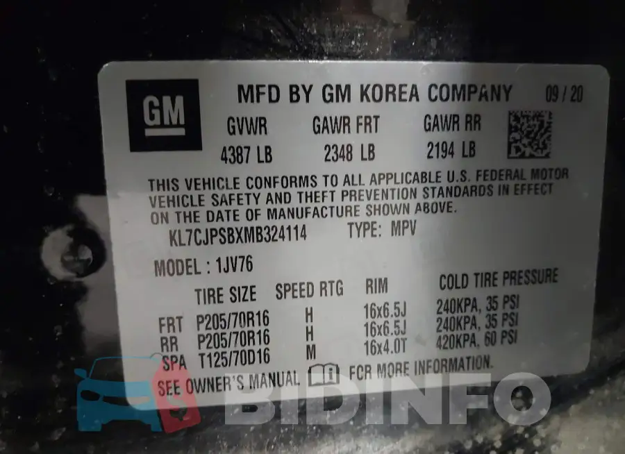 KL7CJPSBXMB324114 Photo# 9