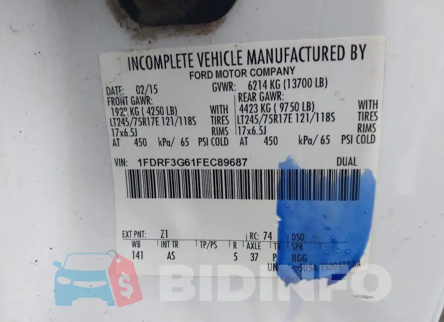 1FDRF3G61FEC89687 Photo# 8