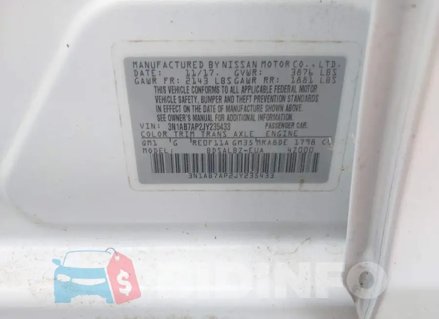 3N1AB7AP2JY235433 Photo# 9