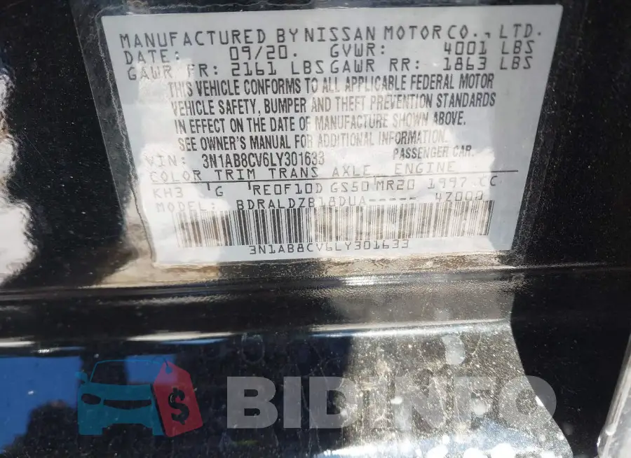 3N1AB8CV6LY301633 Photo# 9