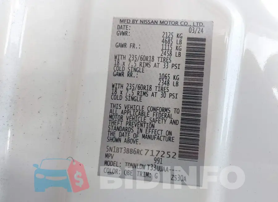 5N1BT3BB6RC717252 Photo# 9