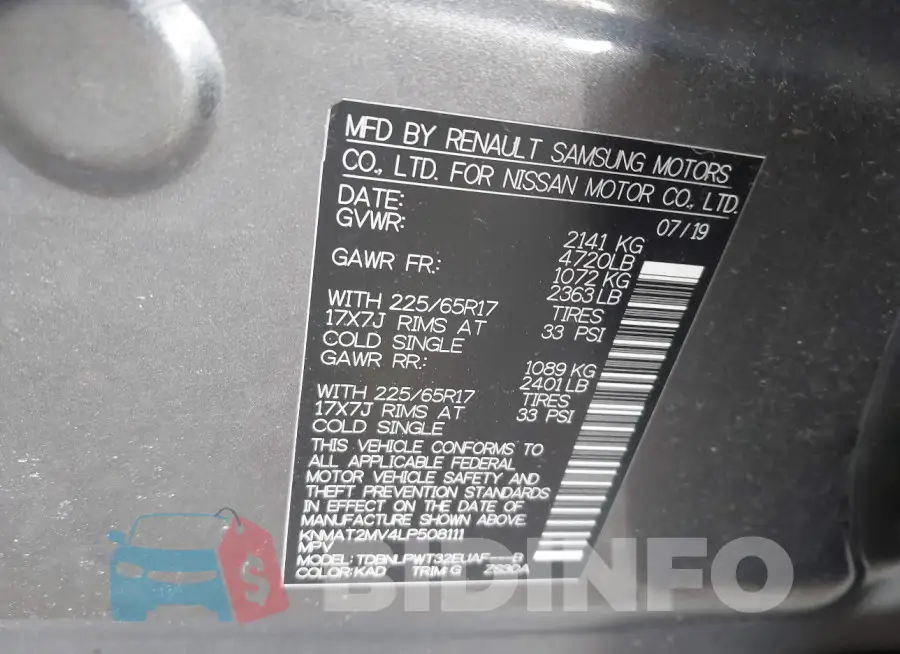KNMAT2MV4LP508111 Photo# 9