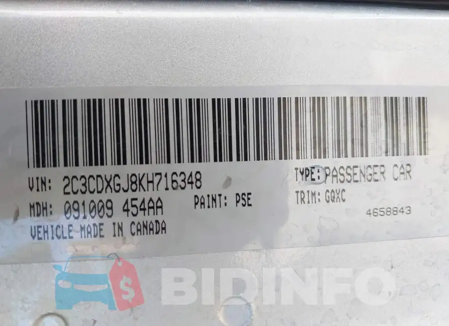 2C3CDXGJ8KH716348 Photo# 9