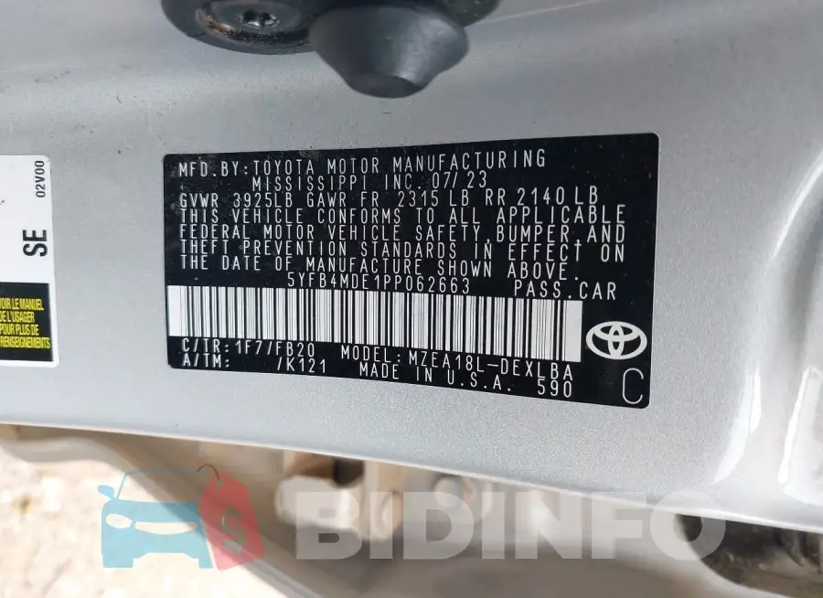 5YFB4MDE1PP062663 Photo# 9