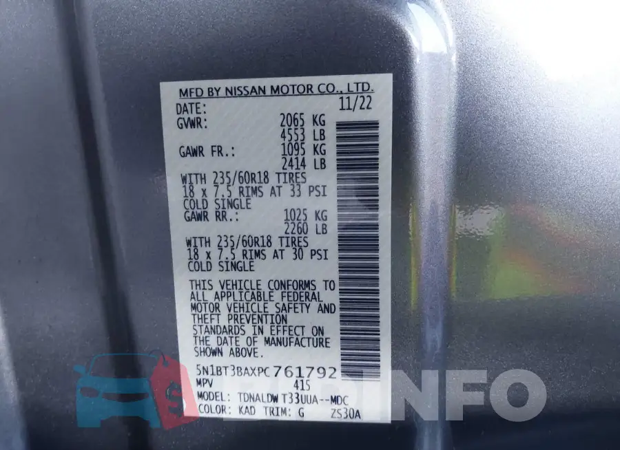 5N1BT3BAXPC761792 Photo# 9
