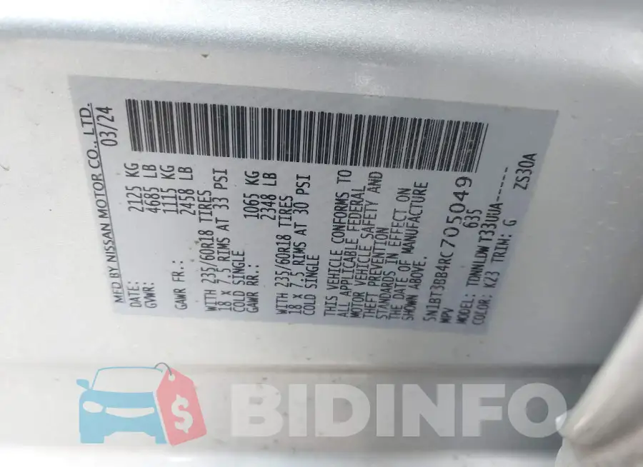 5N1BT3BB4RC705049 Photo# 9