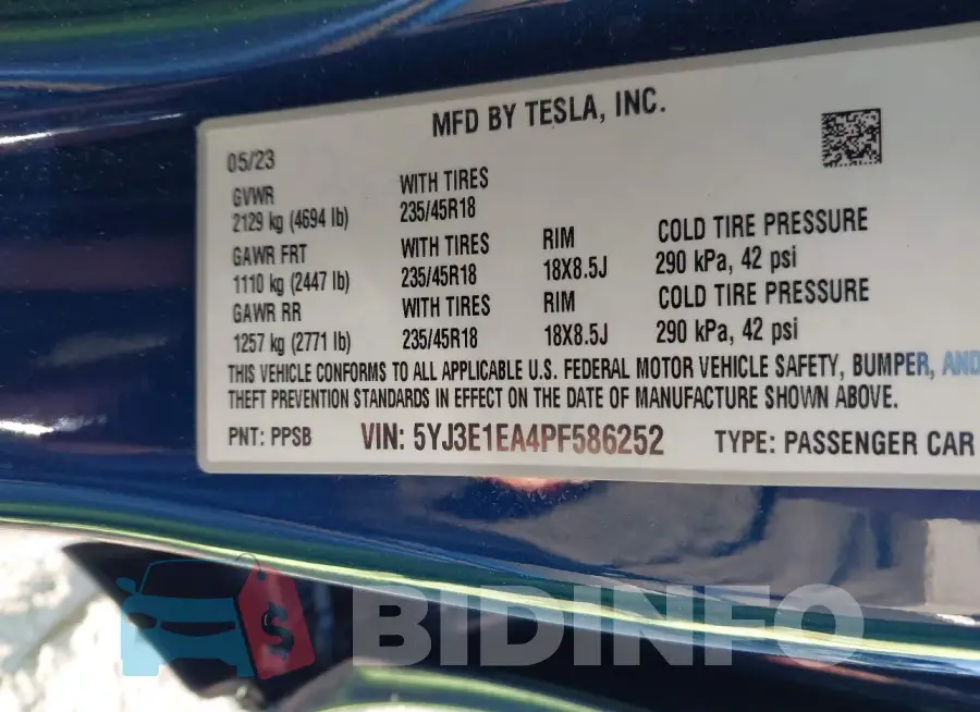 5YJ3E1EA4PF586252 Photo# 9