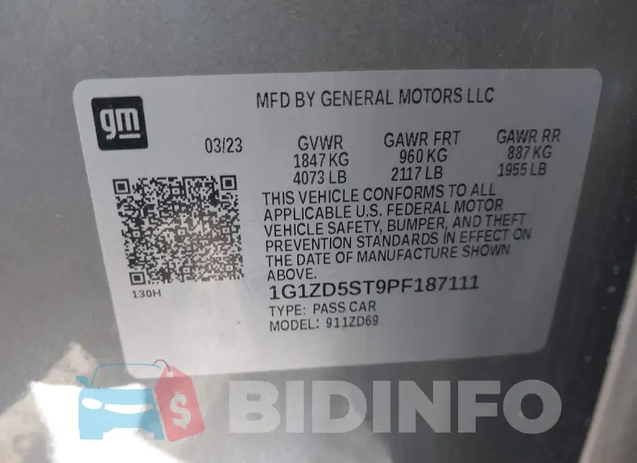 1G1ZD5ST9PF187111 Photo# 9