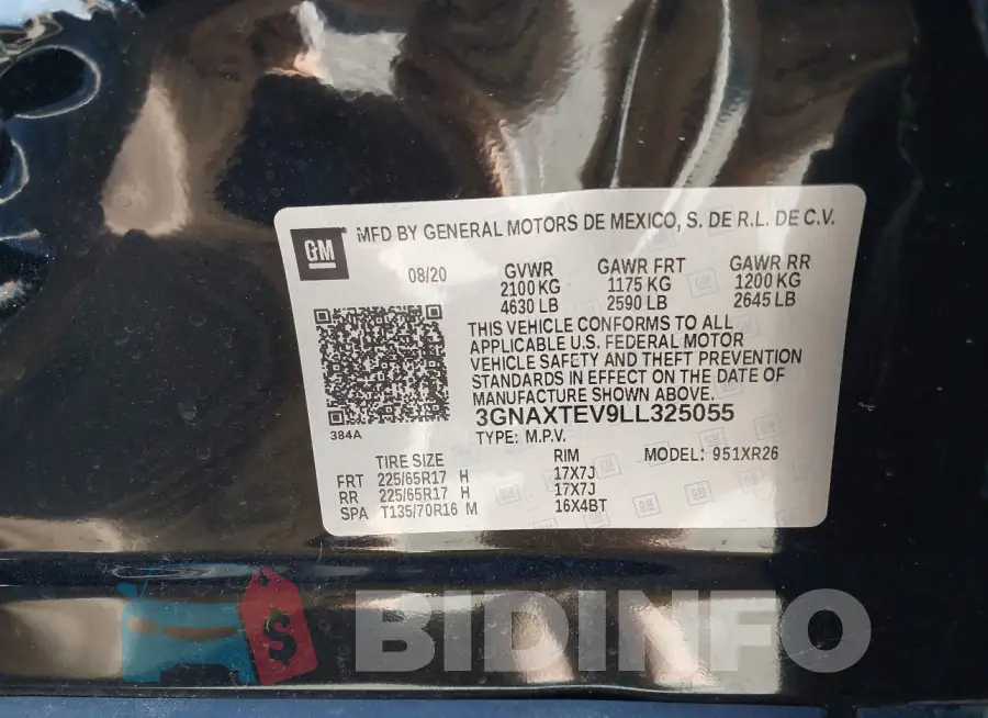 3GNAXTEV9LL325055 Photo# 9
