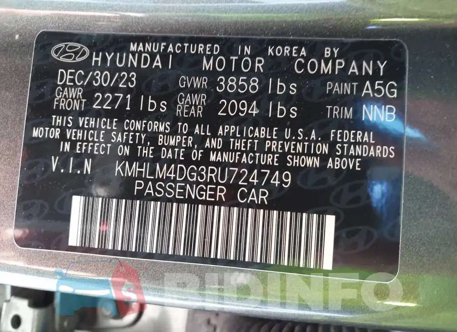 KMHLM4DG3RU724749 Photo# 9