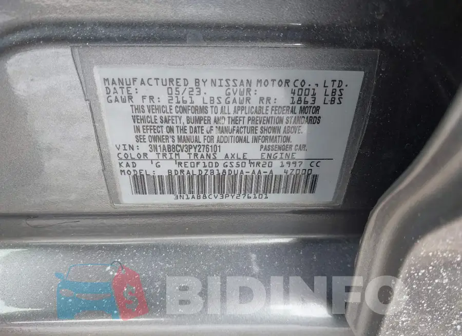 3N1AB8CV3PY276101 Photo# 9