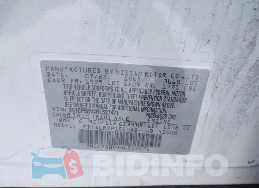 3N1CP5BV4NL527471 Photo# 9