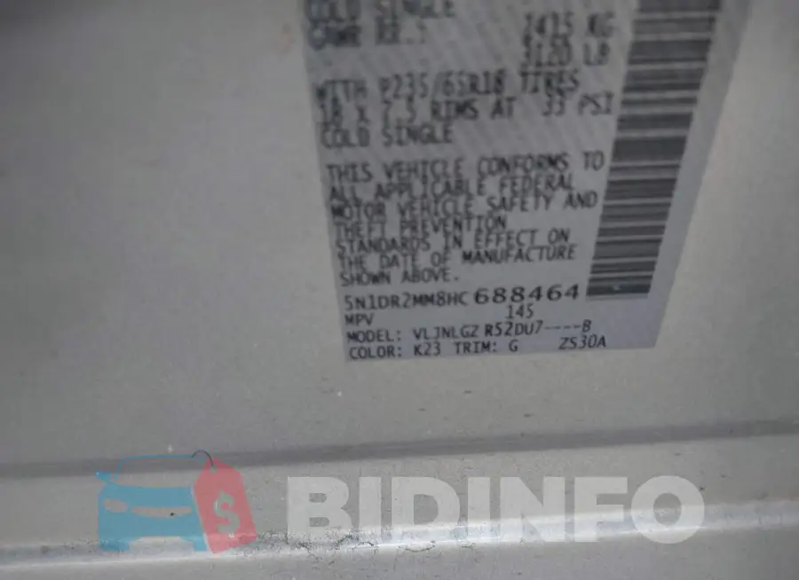 5N1DR2MM8HC688464 Photo# 9