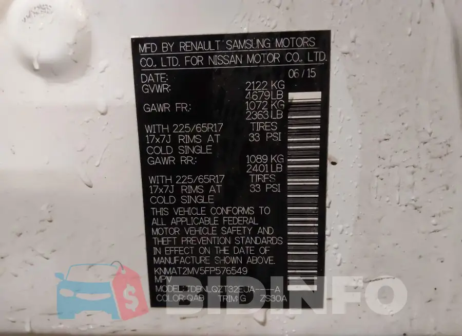 KNMAT2MV5FP576549 Photo# 9