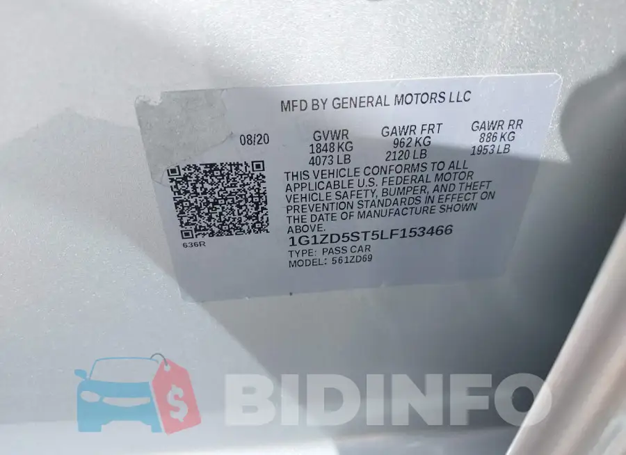 1G1ZD5ST5LF153466 Photo# 9