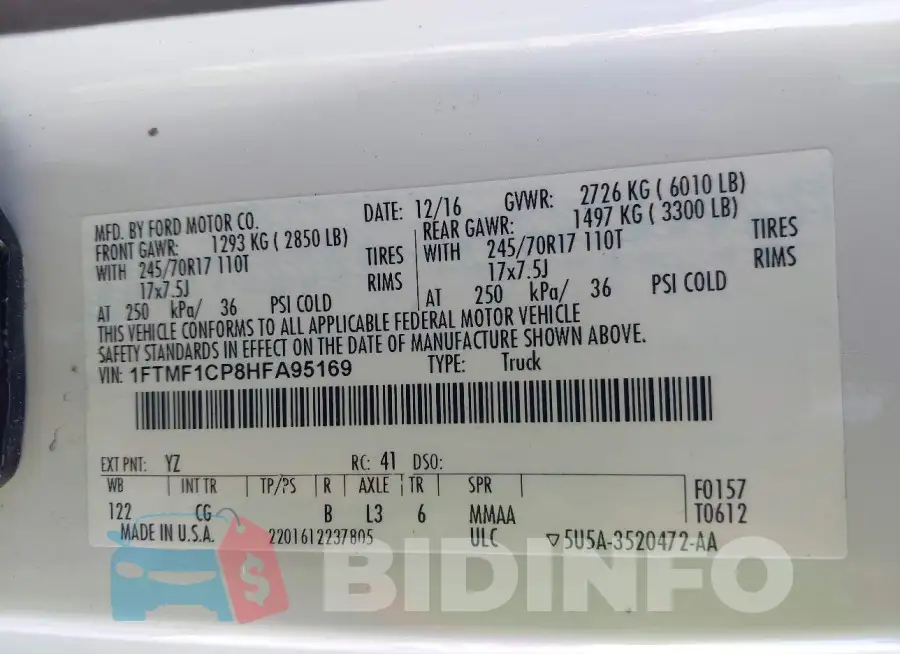 1FTMF1CP8HFA95169 Photo# 9