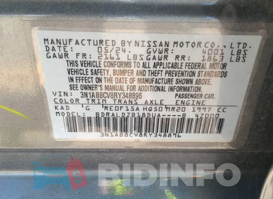 3N1AB8CV8RY348896 Photo# 9