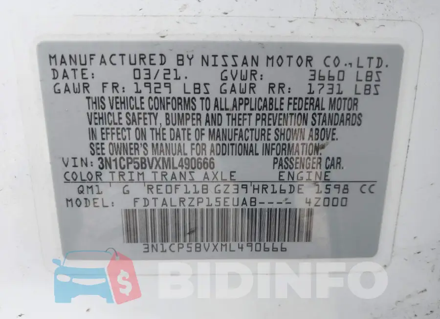 3N1CP5BVXML490666 Photo# 9