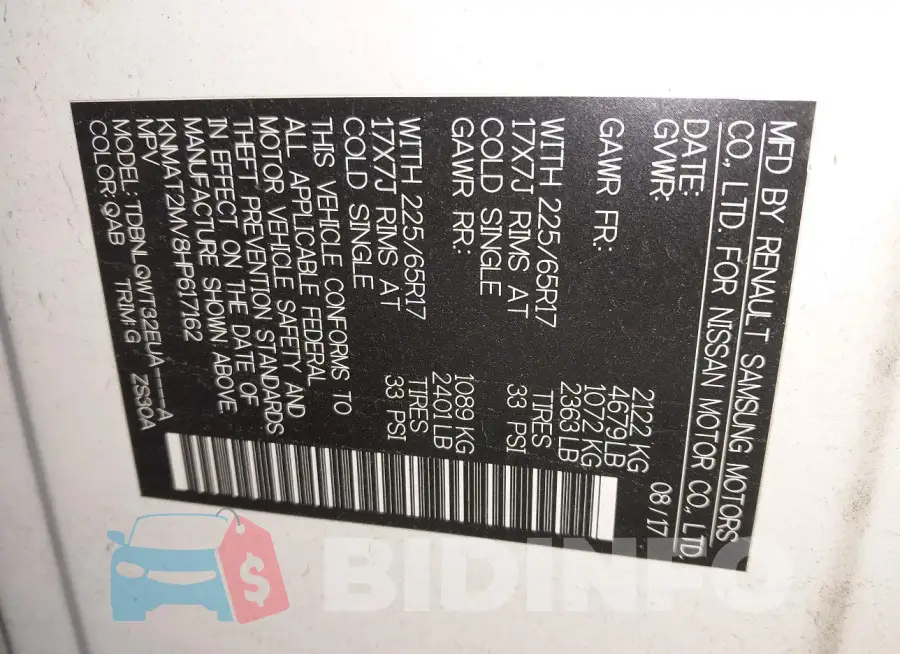 KNMAT2MV8HP617162 Photo# 9