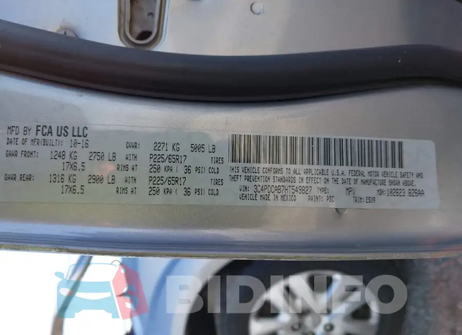 3C4PDCAB7HT549827 Photo# 9