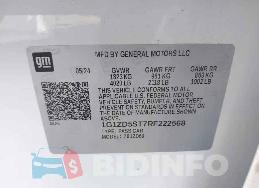 1G1ZD5ST7RF222568 Photo# 9