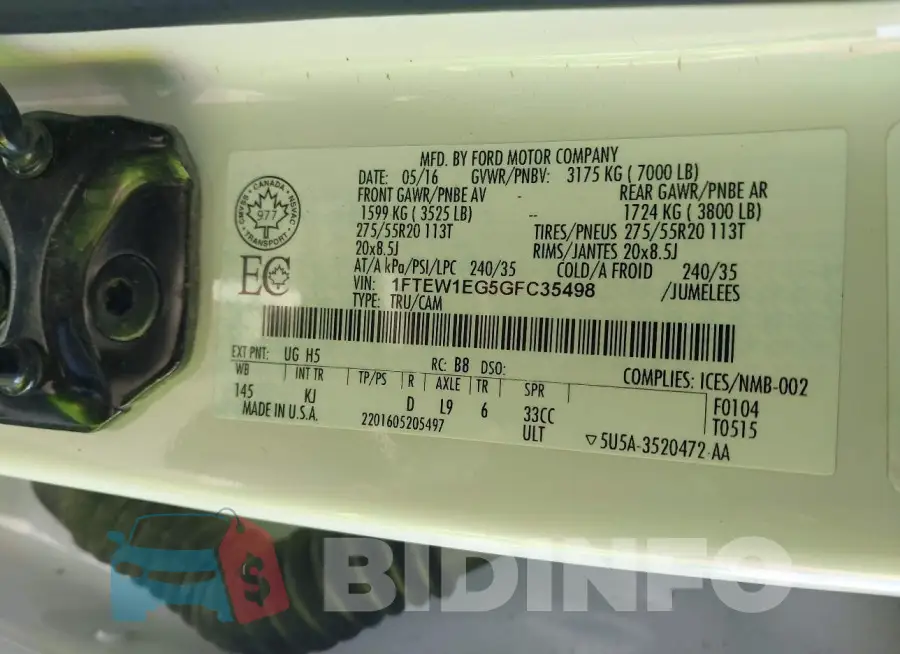 1FTEW1EG5GFC35498 Photo# 9