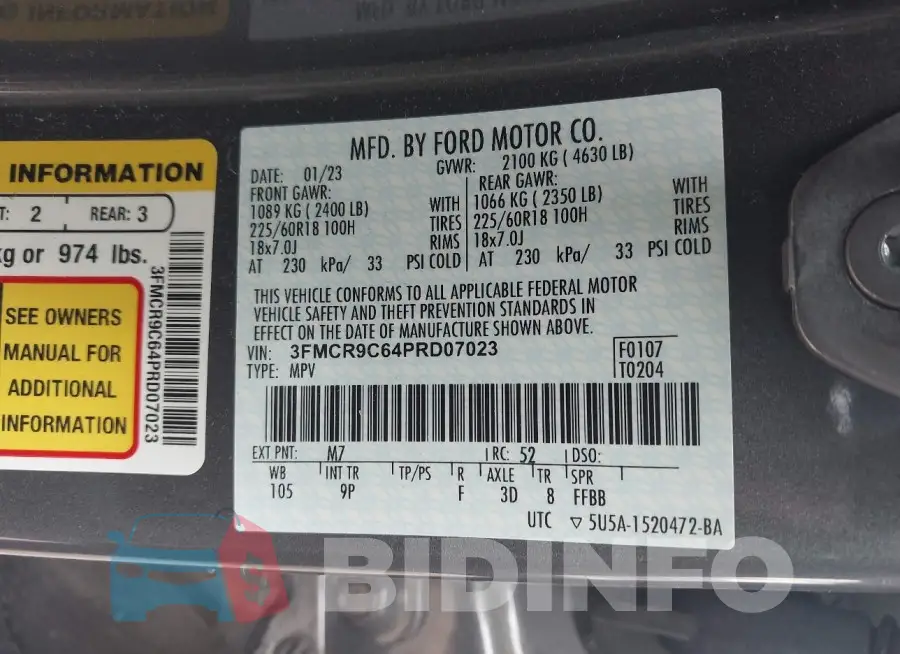 3FMCR9C64PRD07023 Photo# 9