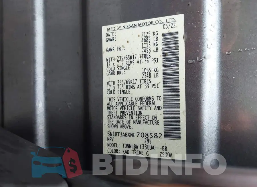 5N1BT3ABXNC708582 Photo# 9