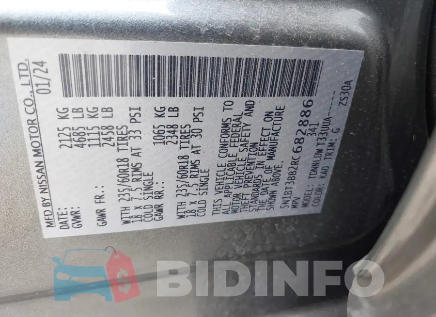 5N1BT3BB2RC682886 Photo# 9