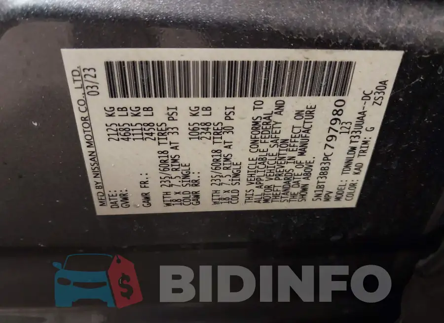 5N1BT3BB3PC797980 Photo# 9
