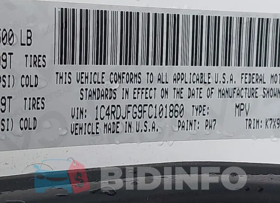 1C4RDJFG9FC101860 Photo# 9