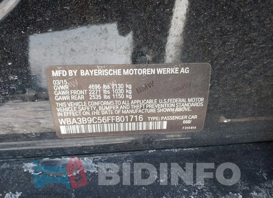 WBA3B9C56FF801716 Photo# 9