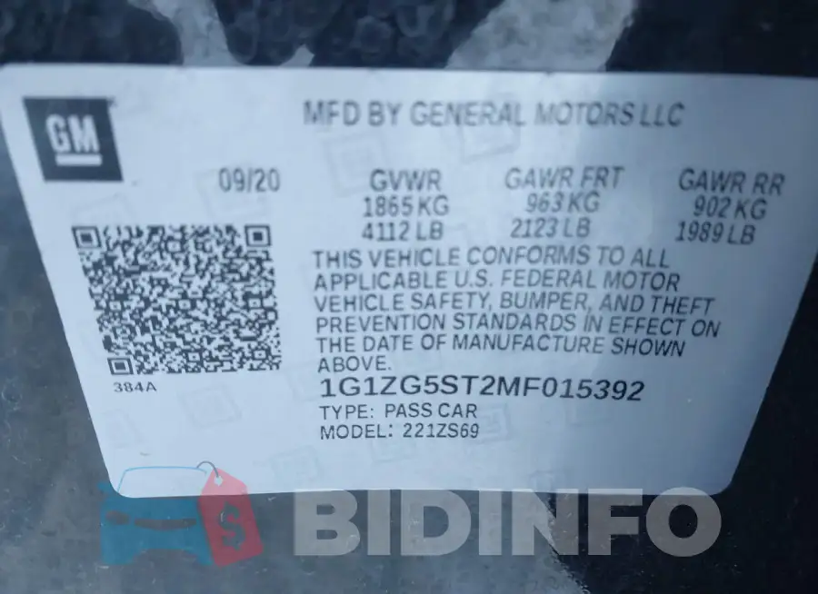 1G1ZG5ST2MF015392 Photo# 9