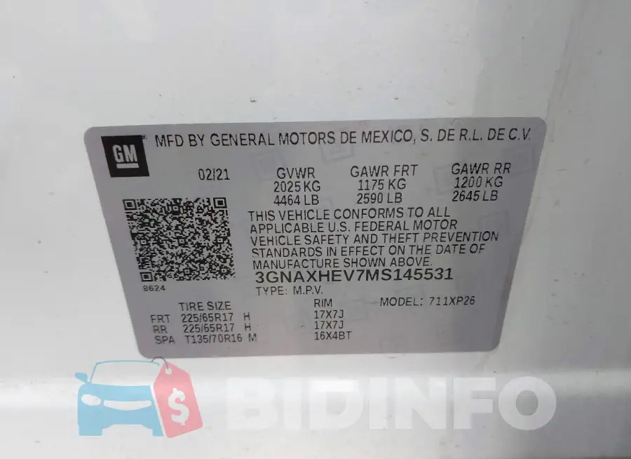 3GNAXHEV7MS145531 Photo# 9