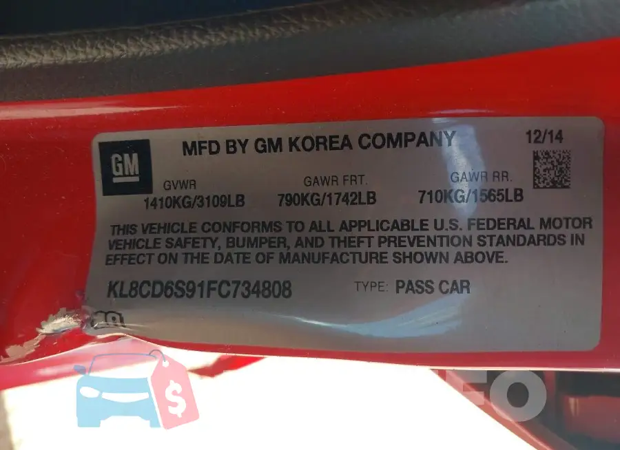 KL8CD6S91FC734808 Photo# 9