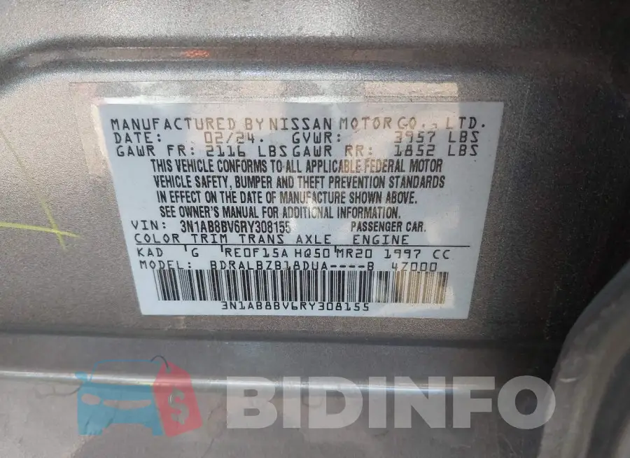 3N1AB8BV6RY308155 Photo# 9