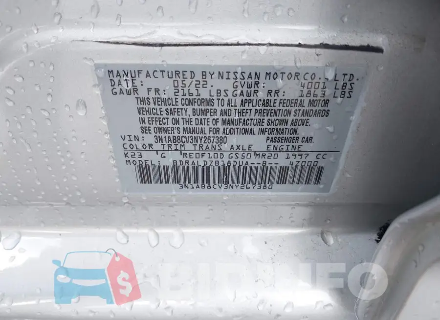 3N1AB8CV3NY267380 Photo# 9