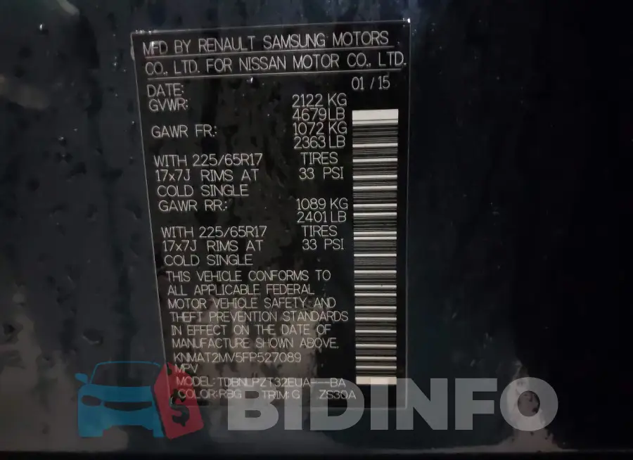 KNMAT2MV5FP527089 Photo# 9