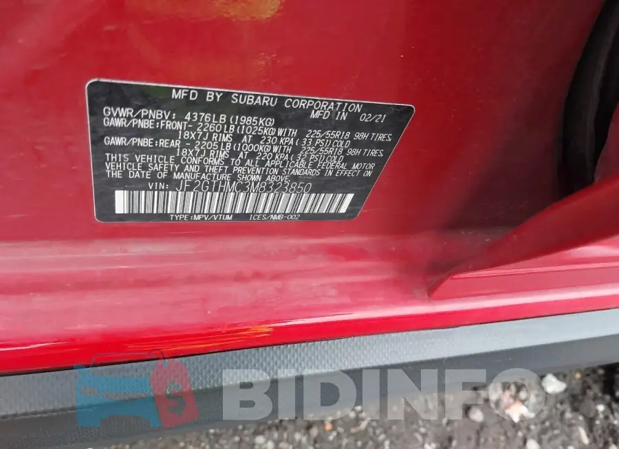 JF2GTHMC3M8323850 Photo# 9